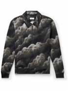 Saturdays NYC - Mott Cloudscape Printed Cotton-Jersey Half-Zip Sweatshirt - Black