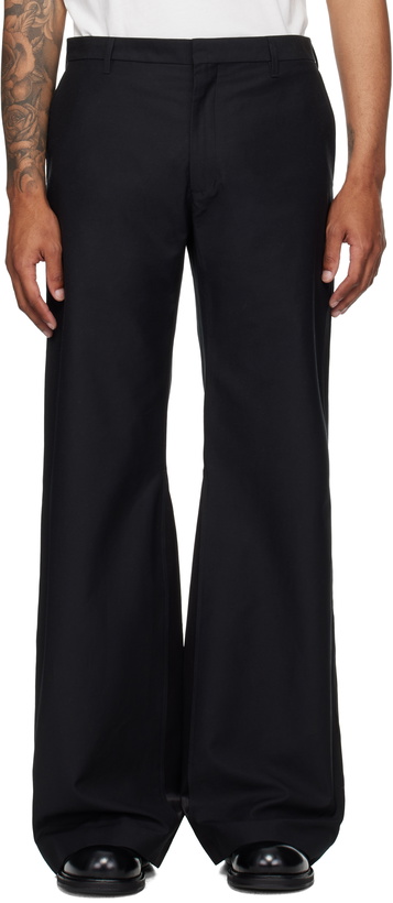 Photo: MM6 Maison Margiela Black Flared Trousers