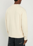 Axel Arigato Miles Textured Wool-blend Jumper Off White
