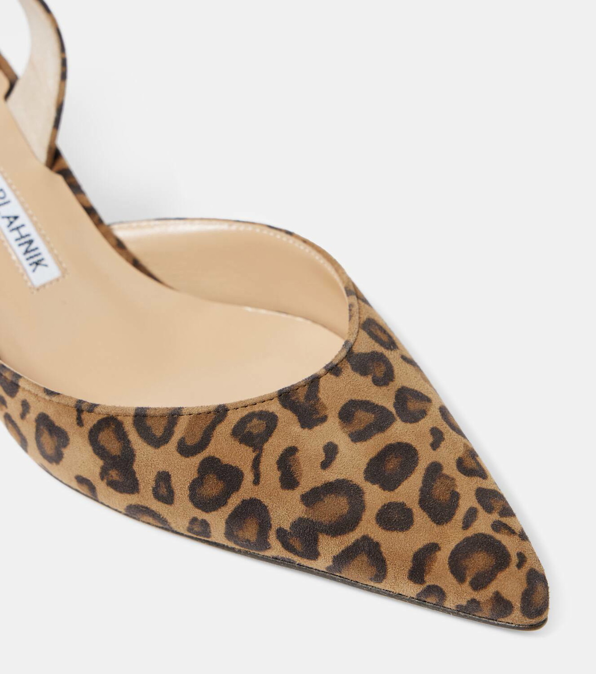 Sandales Manolo Blahnik Joriano Slingback - Léopard Marron/beige - Taille 37 - Neuves Sans Emballage