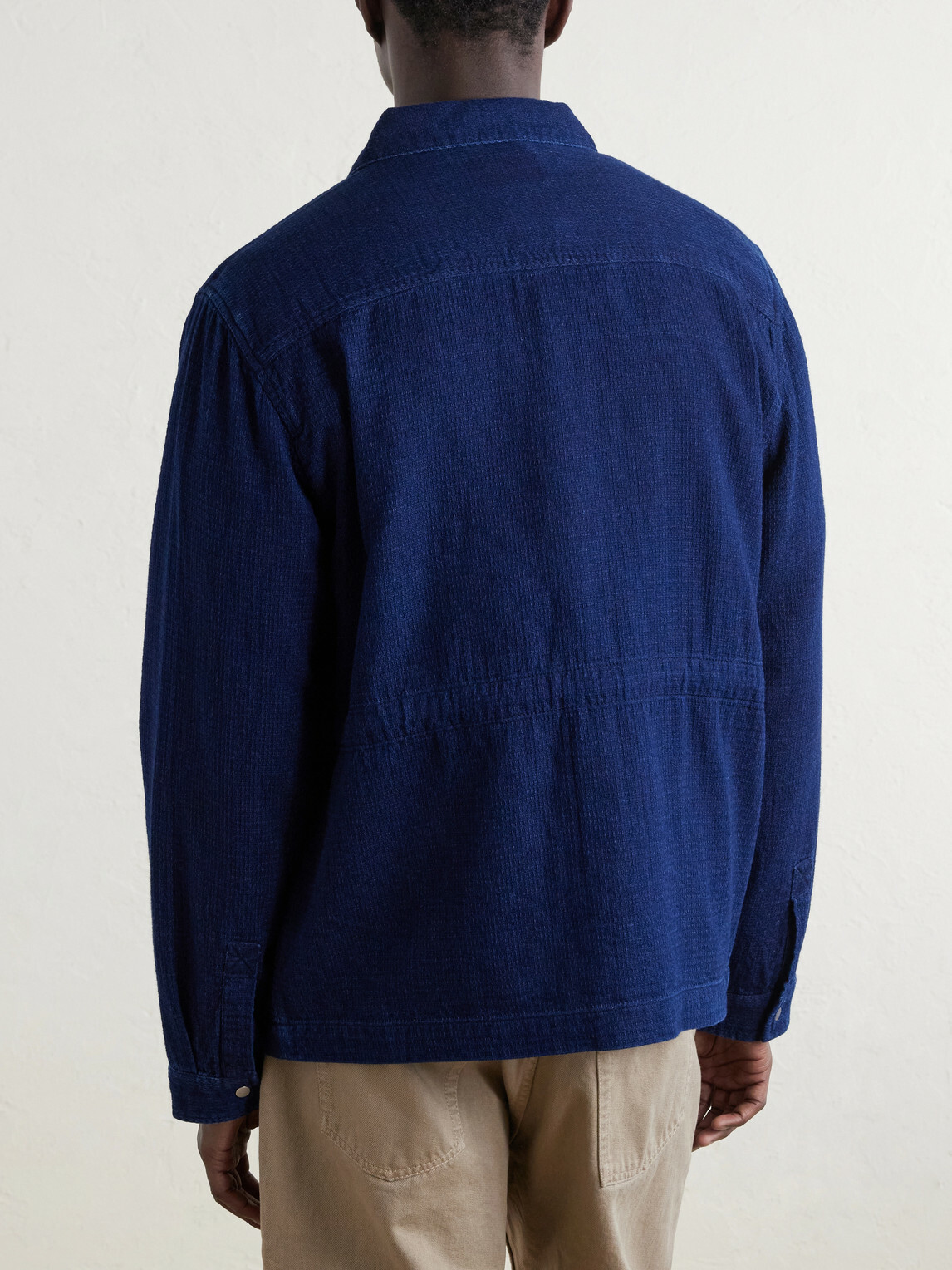 Folk - Assembly Checked Cotton Jacket - Blue