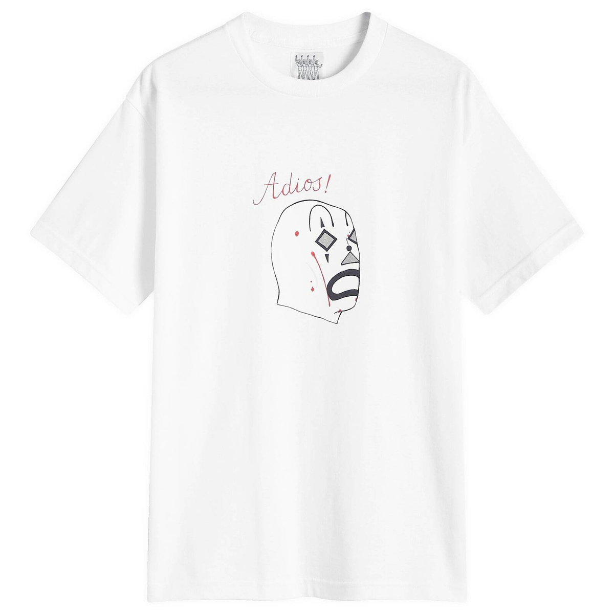 Wacko Maria Men's Type-5 Adios T-Shirt in White Wacko Maria