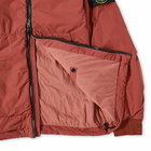 Stone Island Men's Composite Polartec Hooded Jacket in Brick Red