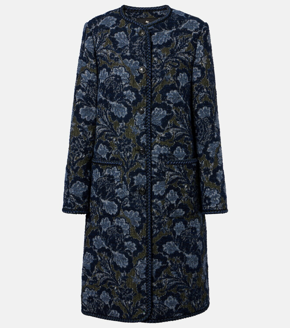 Etro Cotton and wool-blend jacquard coat