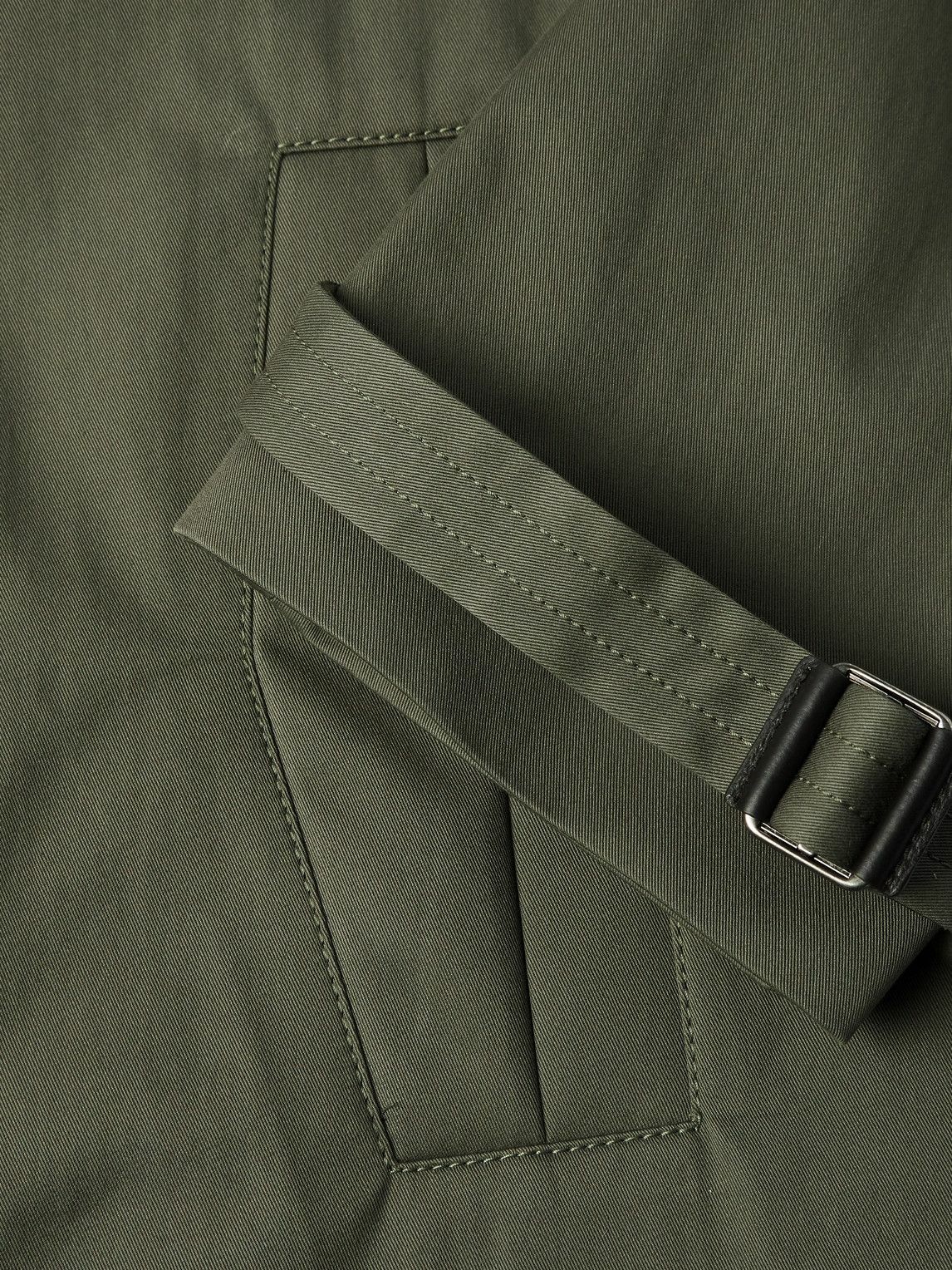 Loro Piana - Nevado Belted Cotton-Twill Coat - Green