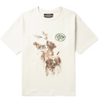 Reese Cooper® - Embroidered Printed Cotton-Jersey T-Shirt - Neutrals