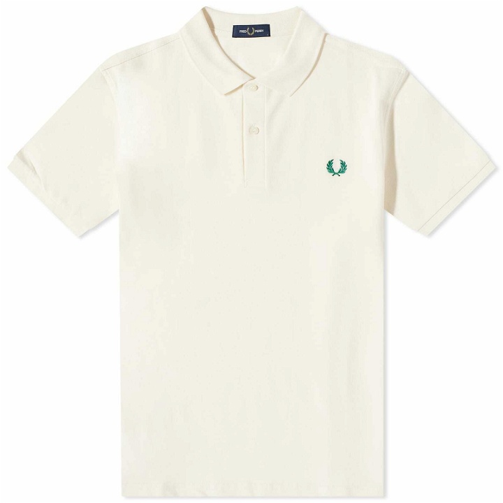 Photo: Fred Perry Authentic Men's Slim Fit Plain Polo Shirt in Light Ecru