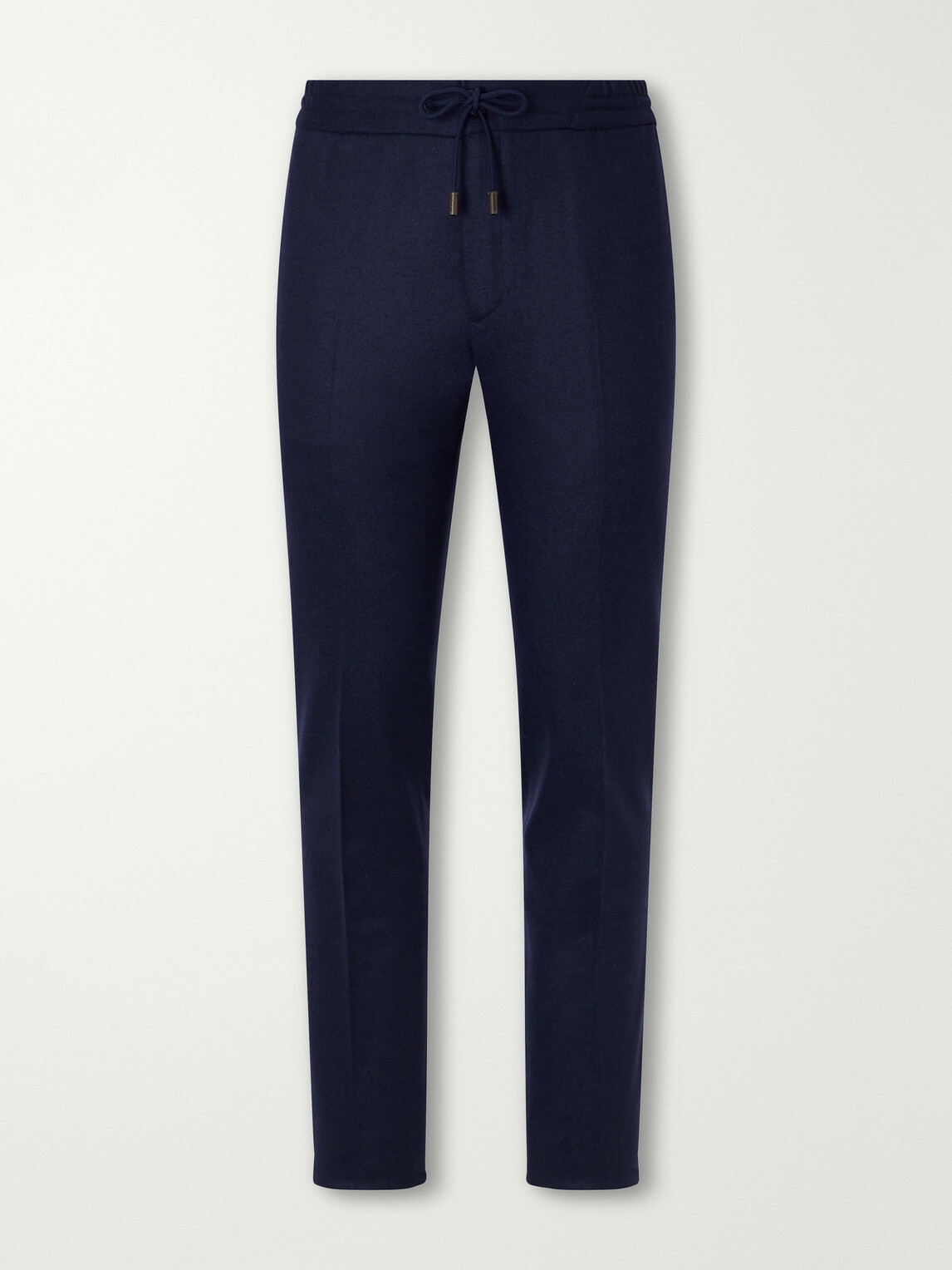 Slowear - Incotex Tapered Cashmere-Flannel Drawstring Trousers - Blue