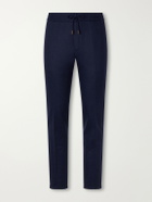 Slowear - Incotex Tapered Cashmere-Flannel Drawstring Trousers - Blue