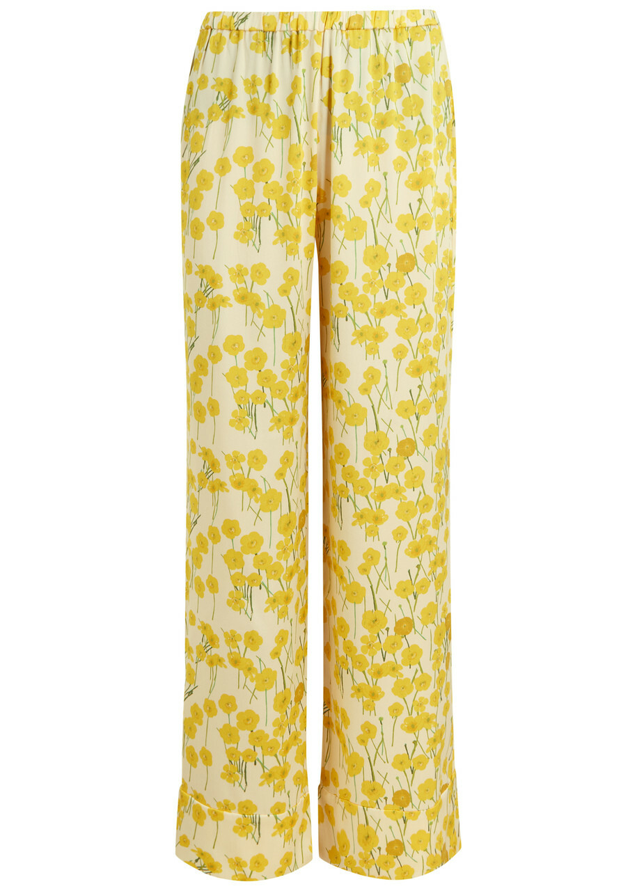 Bernadette Louis Floral-print Stretch-silk Pyjama Trousers Multi Print