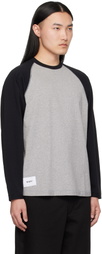 WTAPS Gray & Black Ian Long Sleeve T-shirt