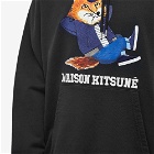 Maison Kitsuné Men's Dressed Fox Print Relaxed Hoody in Black