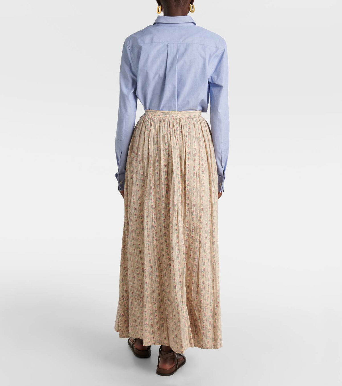 スカート Polo Ralph Lauren Slightly High-Waisted Midi Cotton Skirt Polo Ralph Lauren Floral cotton midi skirt Polo Ralph Lauren