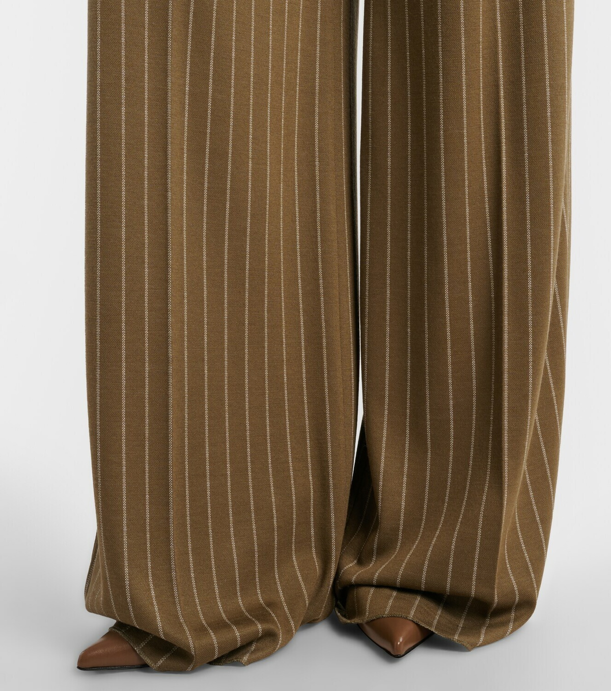 Max Mara Pinstripe pleated wide-leg pants