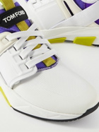 TOM FORD - Jago Scuba, Mesh and Leather Sneakers - White