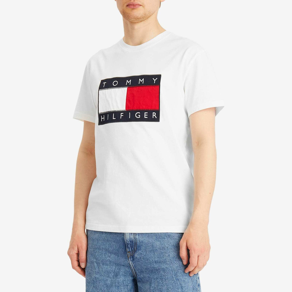 Tommy Jeans Men's Gi Sailing Flag T-Shirt in White