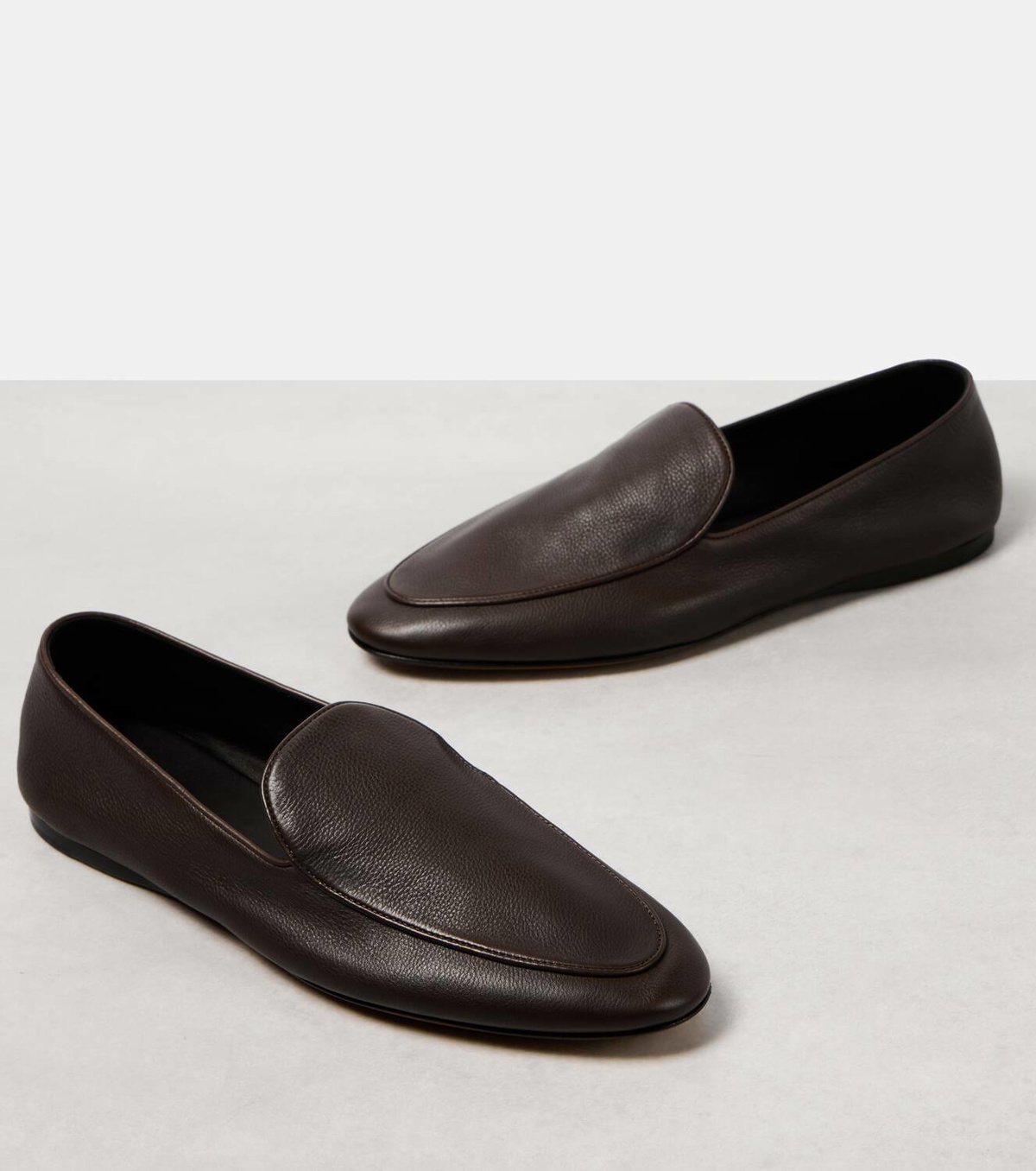 The Row◆Awarレザー製 フラットローファー The Row | Awar flat black loafers | Savannahs