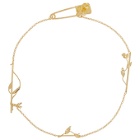 Rochas Homme Gold Pin Necklace