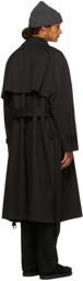 The Row Black Cashmere Omar Trench Coat