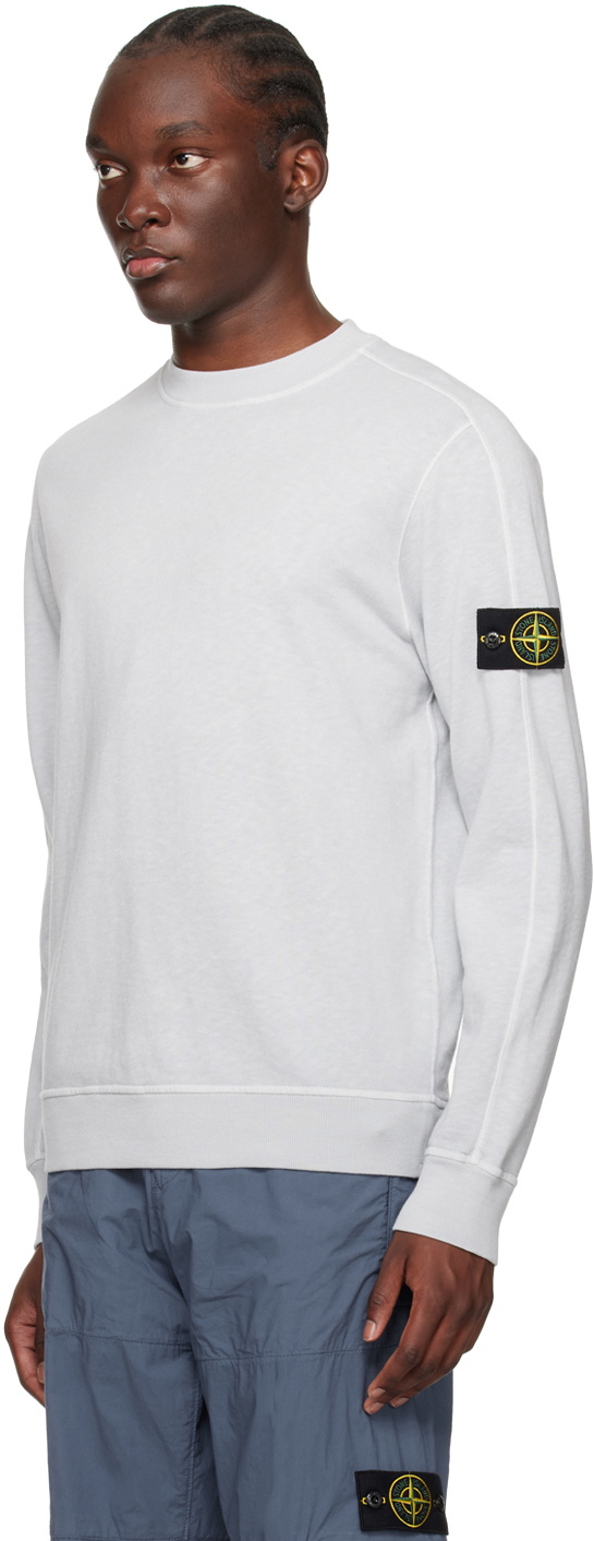 Stone island discount logo patch sweatshirt