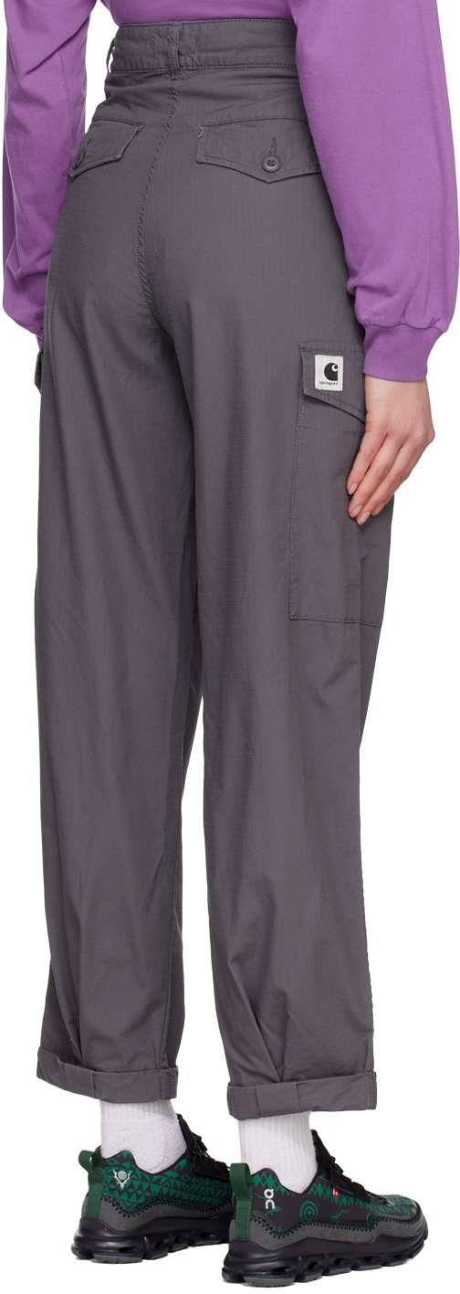 Gray Collins Trousers by Carhartt Work In Progress on Sale