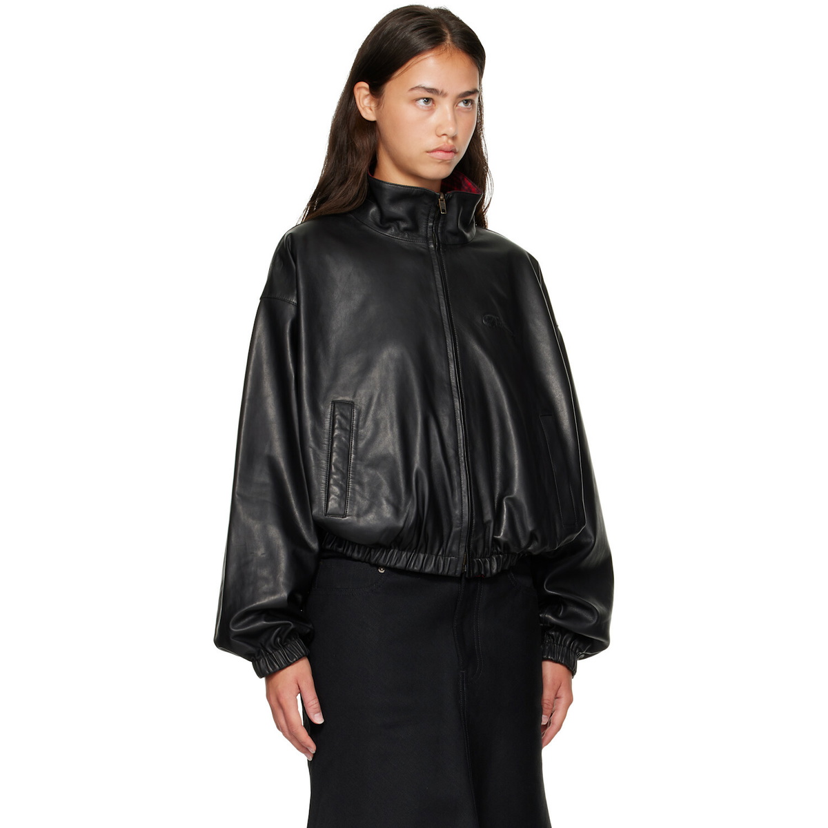 Balenciaga Black Tracksuit Reversible Lambskin Jacket