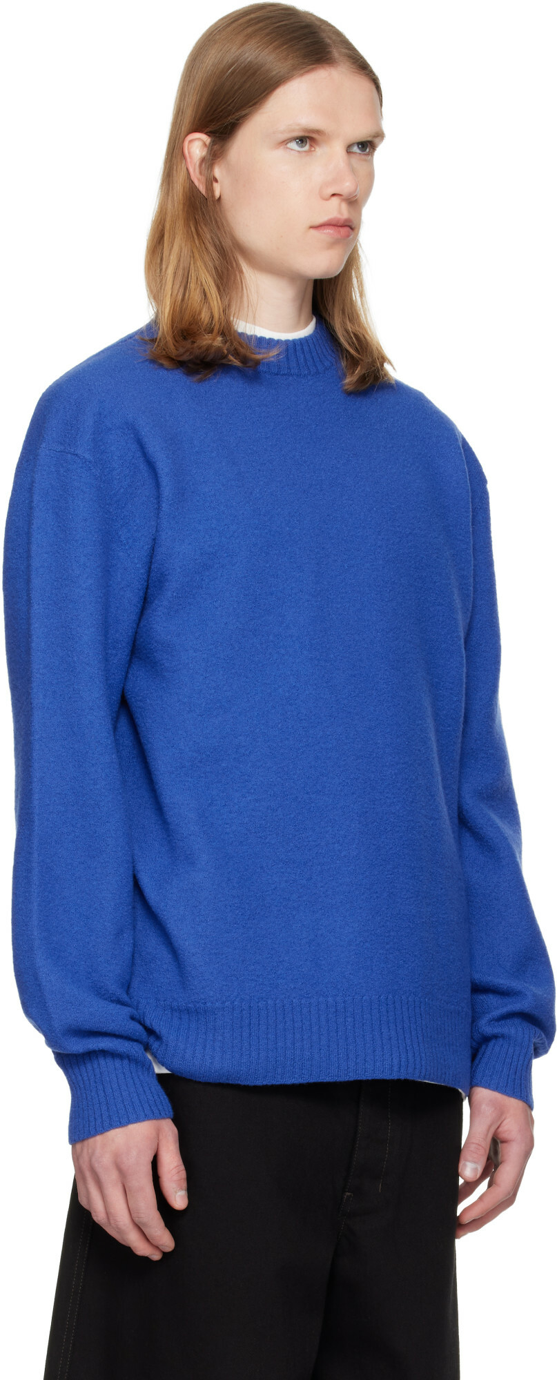 Jil Sander Blue Wool Sweater