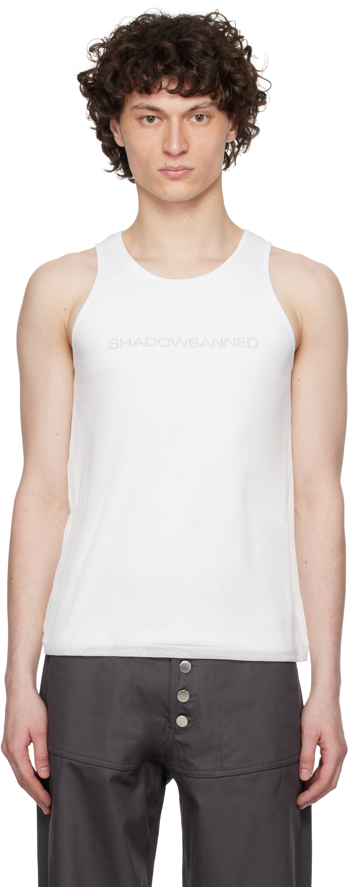 GmbH White Double Strap Arda Tank Top GmbH
