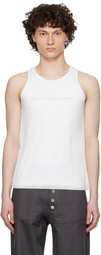 GmbH White 'Shadowbanned' Vest Tank Top