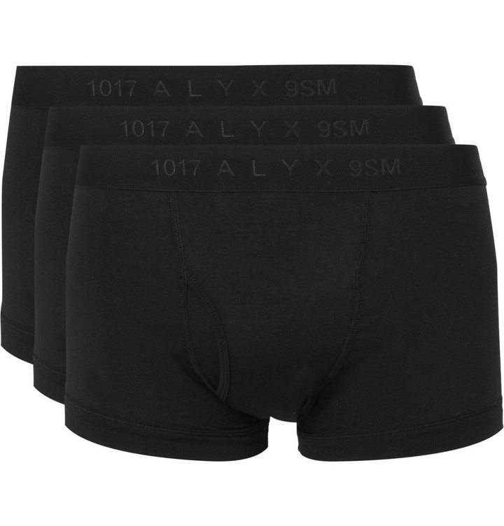 Photo: 1017 ALYX 9SM - Three-Pack Stretch-Cotton Boxer Briefs - Black