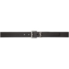 Saint Laurent Black Leather Monogramme Belt