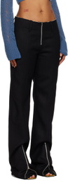 JUNEYEN Black Raw Edge Trousers
