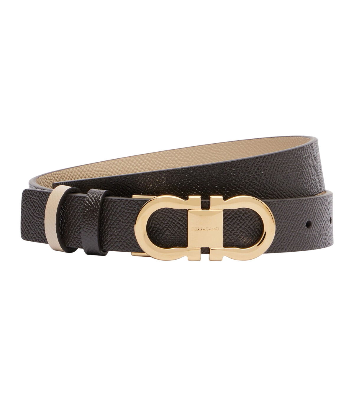 Ferragamo Sand Leather Reversible Belt Salvatore Ferragamo