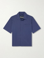 Herno - Seercrease Jersey Bowling Shirt - Blue