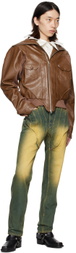 Juntae Kim SSENSE Exclusive Blue Corset Jeans