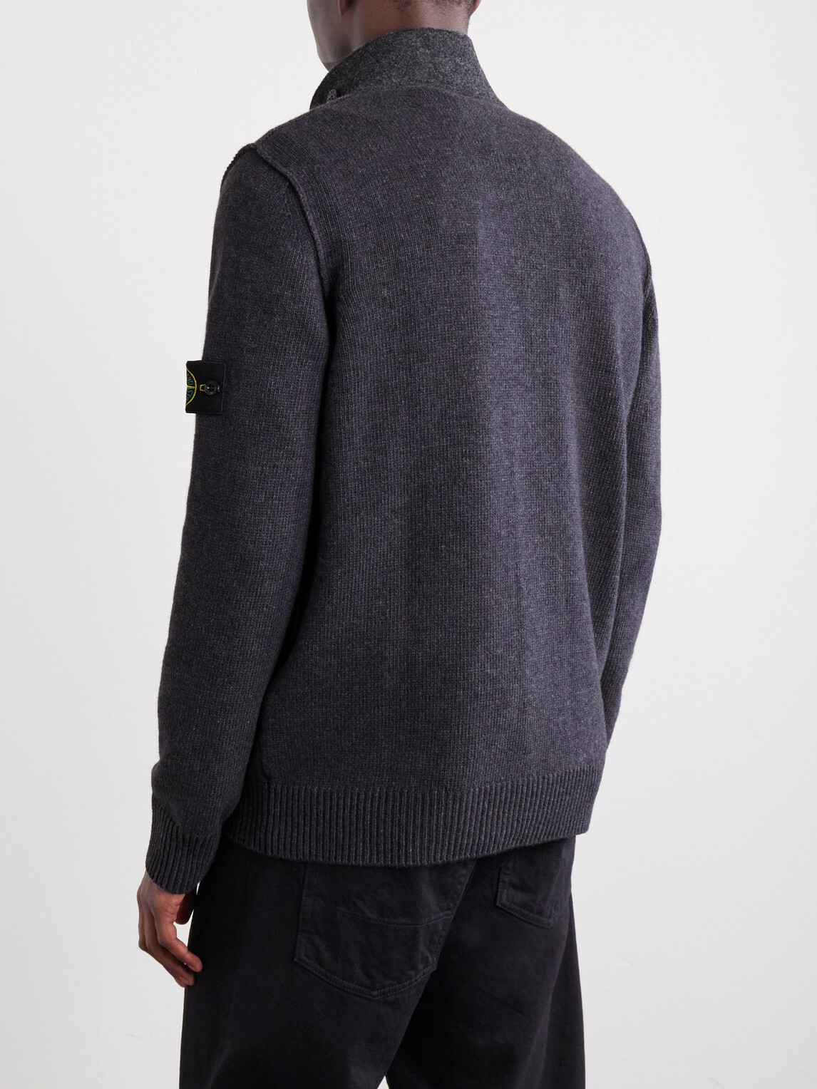 Stone Island - Virgin Wool-Blend Cardigan - Gray