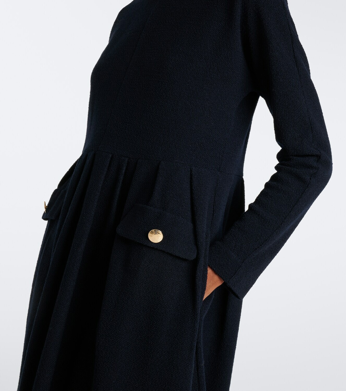 'S Max Mara Wool and cotton-blend midi dress