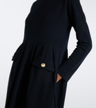'S Max Mara Wool and cotton-blend midi dress