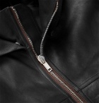 Rick Owens - Leather Hooded Jacket - Black