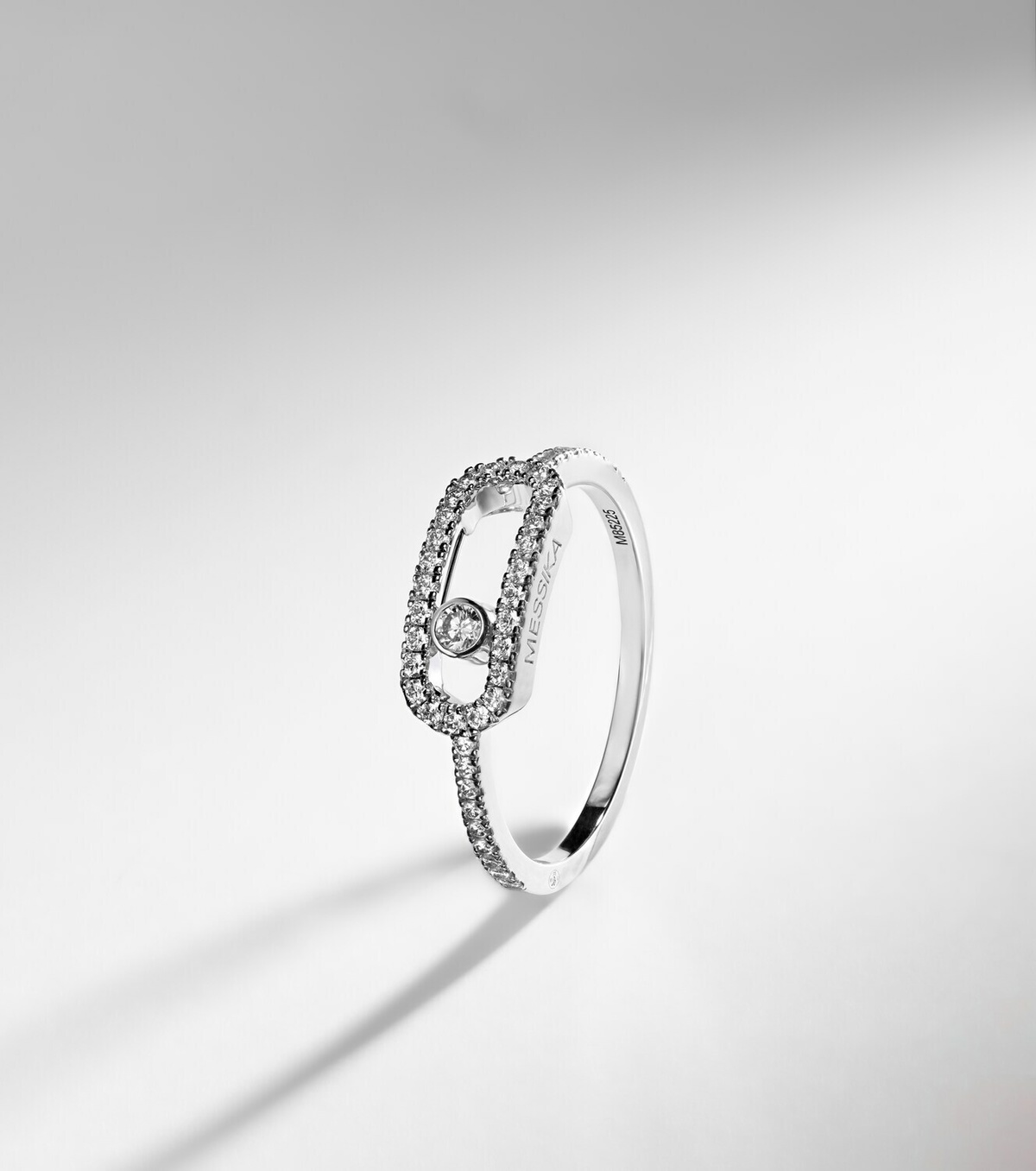 Messika Move Uno 18kt white gold ring with diamonds