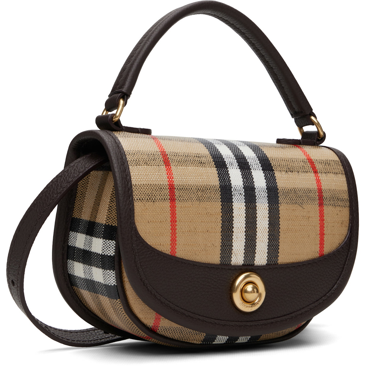 Burberry Brown & Beige Mini Highlands Bag​