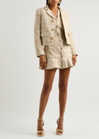 Self-portrait Embellished Bouclé Tweed Jacket Pastel