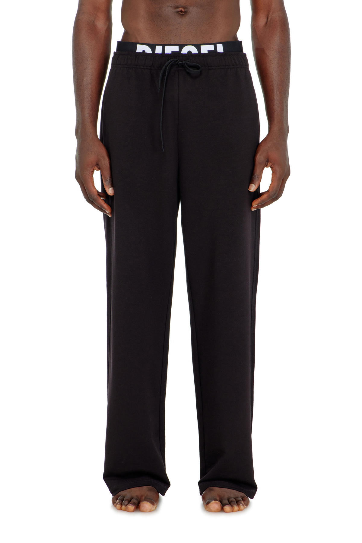 Diesel Cotton sweatpants with Diesel logo waistband - Pants - Man -