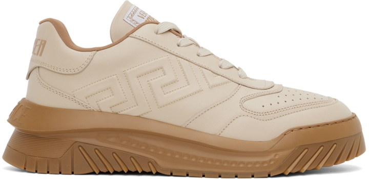 Photo: Versace Beige Greca Odissea Sneakers