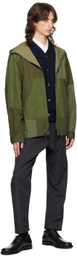 Comme des Garçons Homme Deux Navy Buttoned Wool Cardigan