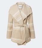 Marant Etoile Brea striped wrap coat