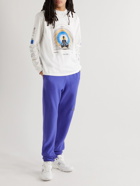 Abc. 123. - Tapered Logo-Appliquéd Cotton-Jersey Sweatpants - Blue