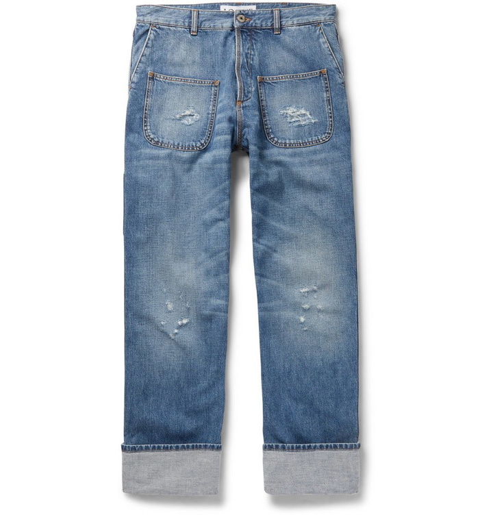 Photo: Loewe - Distressed Denim Jeans - Men - Blue