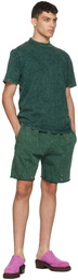 Les Tien Green Cotton Shorts