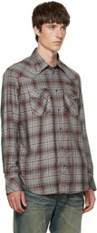 Acne Studios Gray Flannel Check Button-Up Shirt